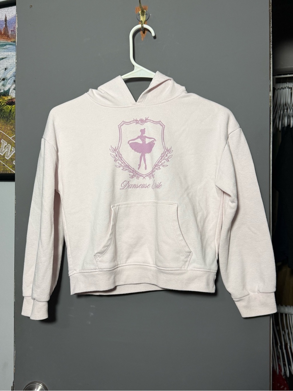 Cat & Jack Light Pink Ballerina Graphic Hoodie